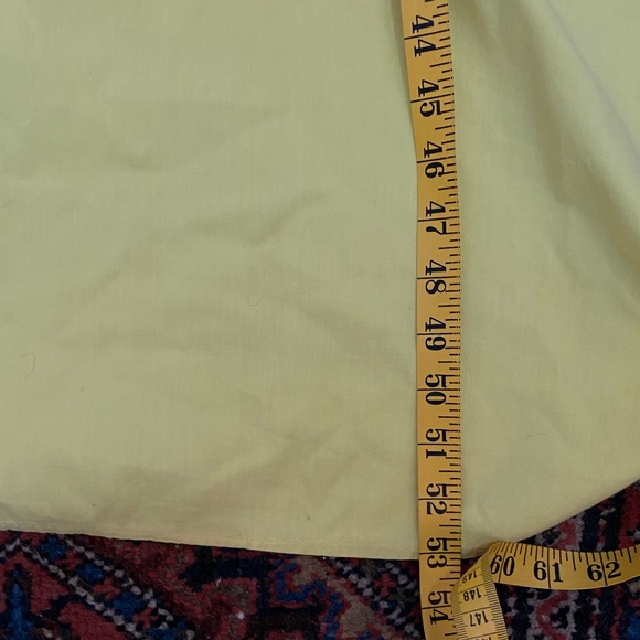 Vtg Mexican Oaxaca Embroidered Pastel Maxi Kaftan Yellow Dress - Picture 9 of 12